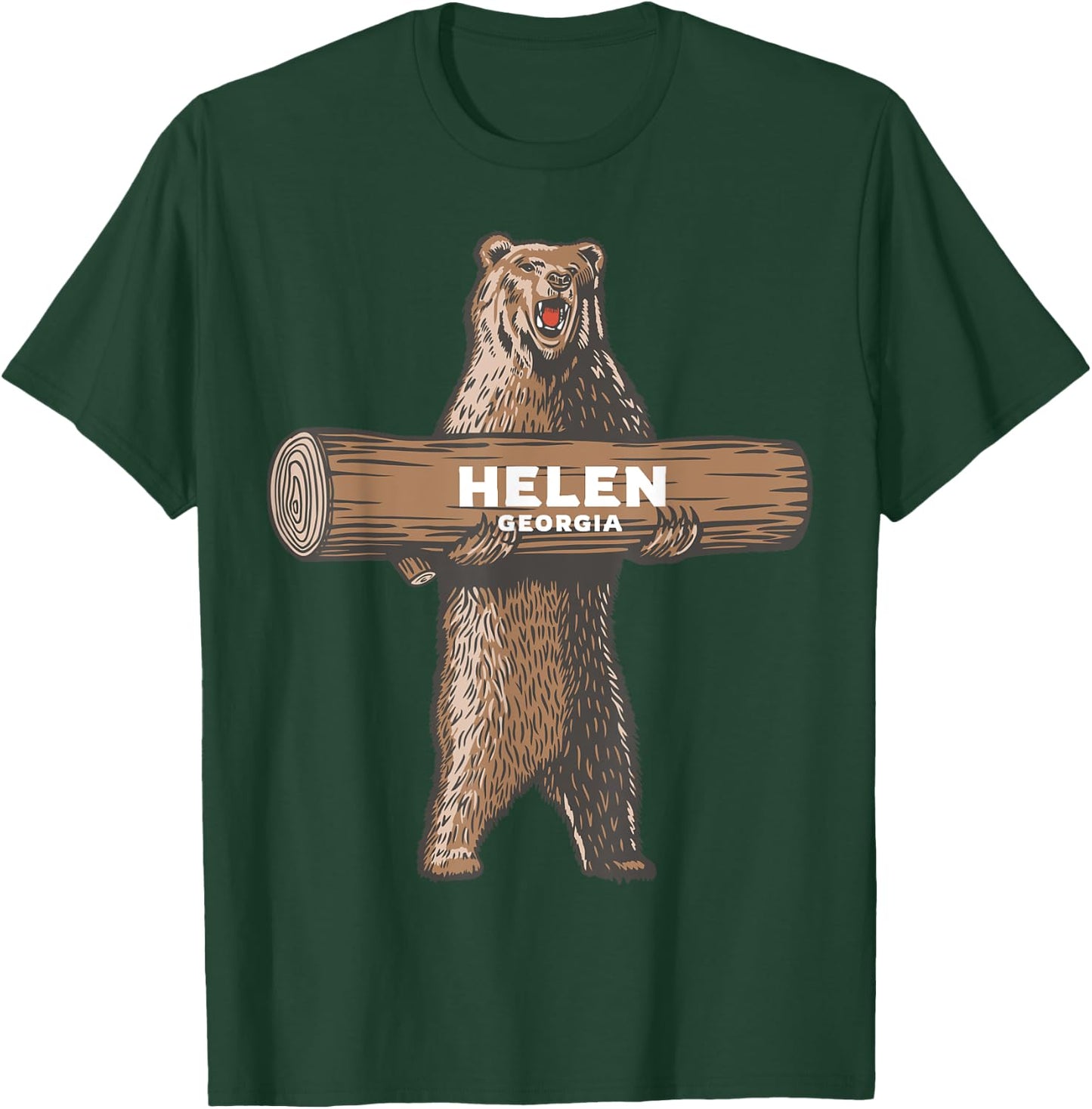 Helen Georgia GA Growling Bear Vacation Souvenir T-Shirt - T-Shirt | Forest