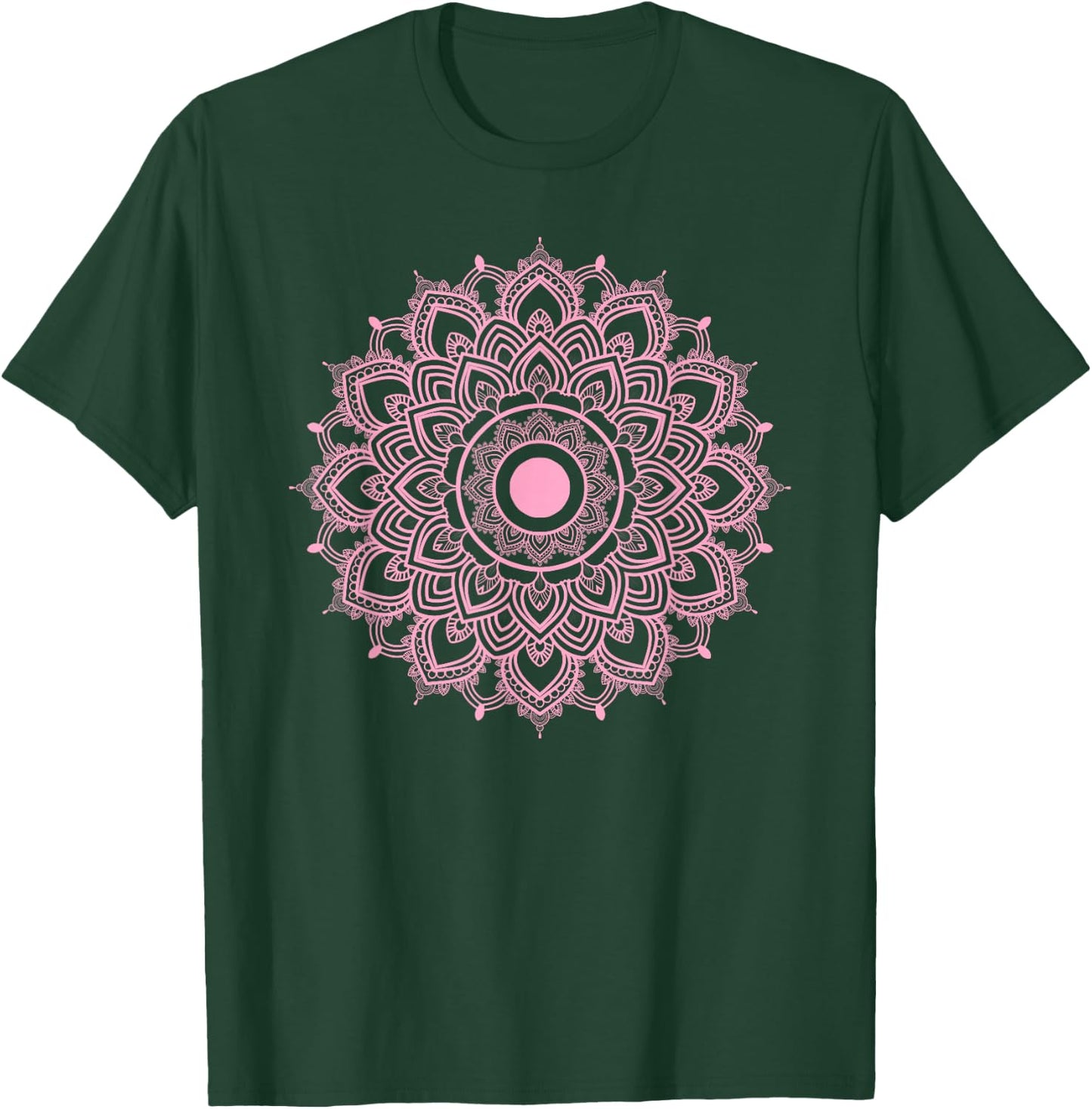 Mandala Circle Meditation Yoga Outfit T-Shirt - T-Shirt | Forest