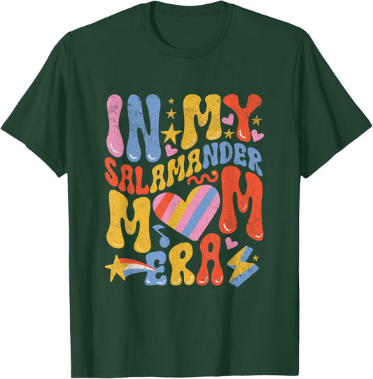 Fire Salamander In My Salamander Mom Era Funny Herpetologist T-Shirt - T-Shirt | Forest
