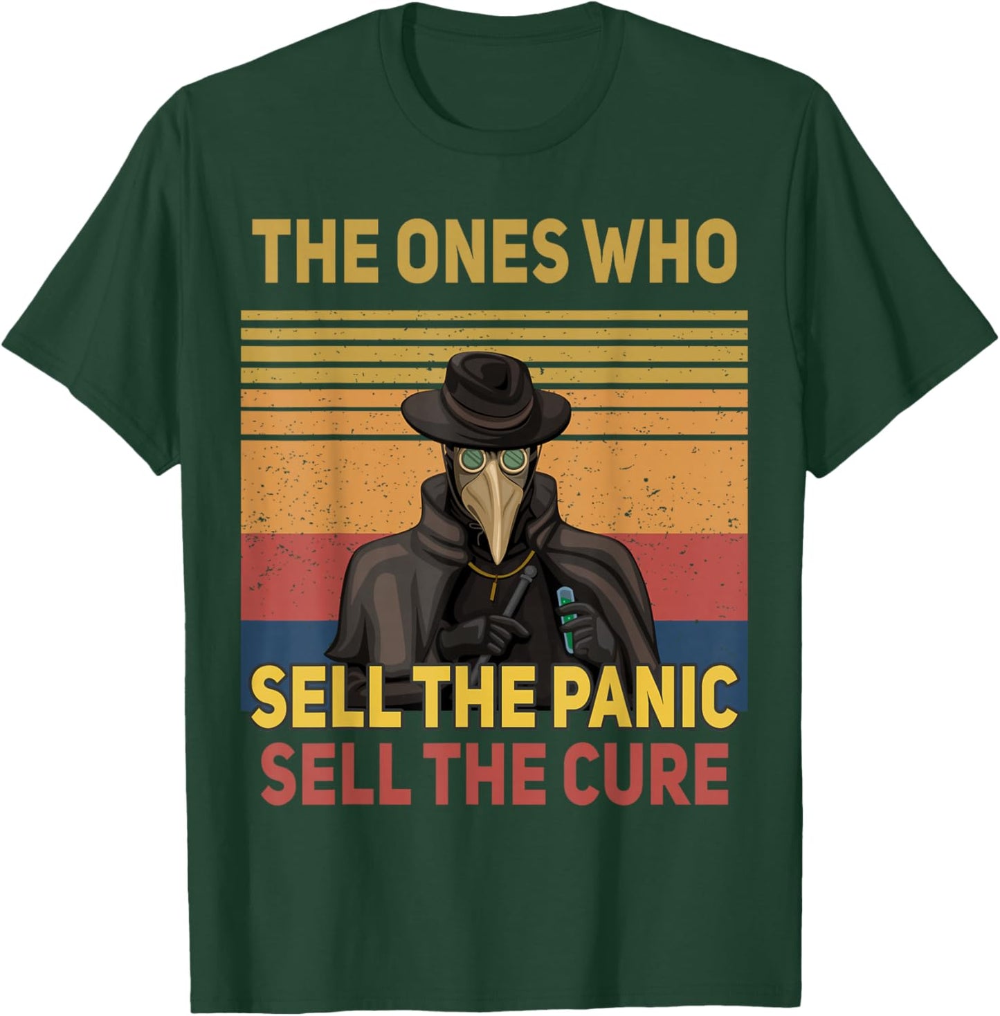 Plague Doctor - Those Who Sell the Panic T-Shirt - T-Shirt | Forest