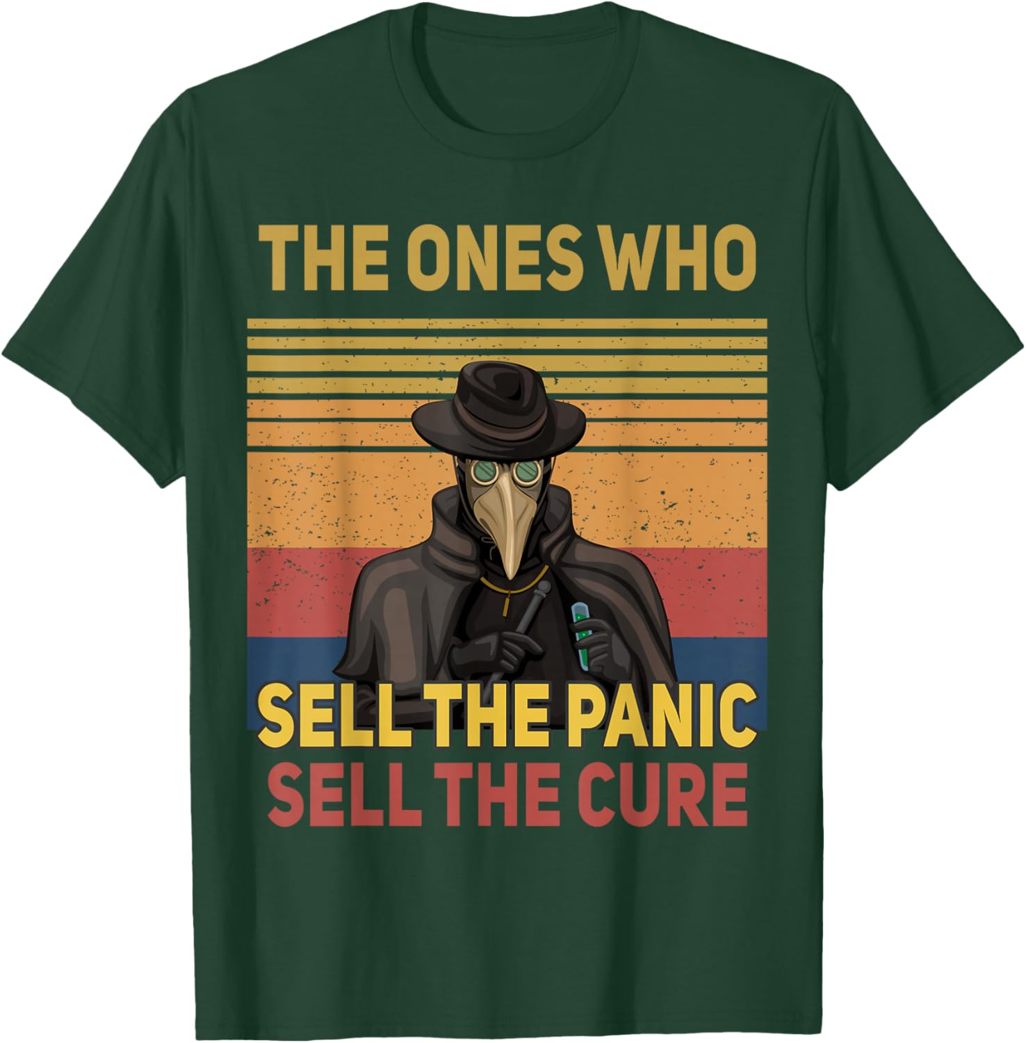 Plague Doctor - Those Who Sell the Panic T-Shirt - T-Shirt | Forest