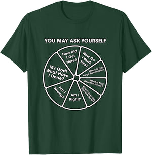 You May Ask Yourself Classic 80's Pop Music Retro Pie Chart T-Shirt - T-Shirt | Forest