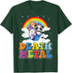 Retro Death Metal Cat Rainbow Unicorn Funny Heavy Metal T-Shirt - T-Shirt | Forest