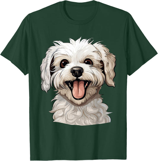 Cute Maltipoo Face Dog Lover Mom Pet Puppy Owner Print Art T-Shirt - T-Shirt | Forest
