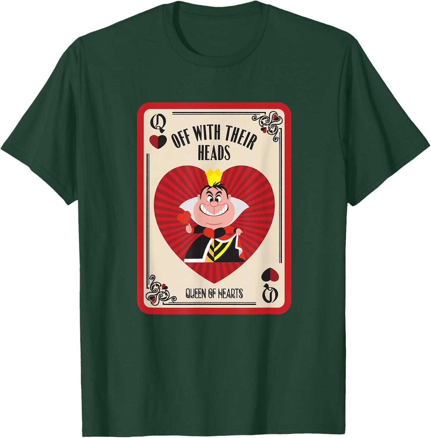 Disney Villains The Queen of Hearts Off with Their Heads Small T-Shirt - T-Shirt | Forest