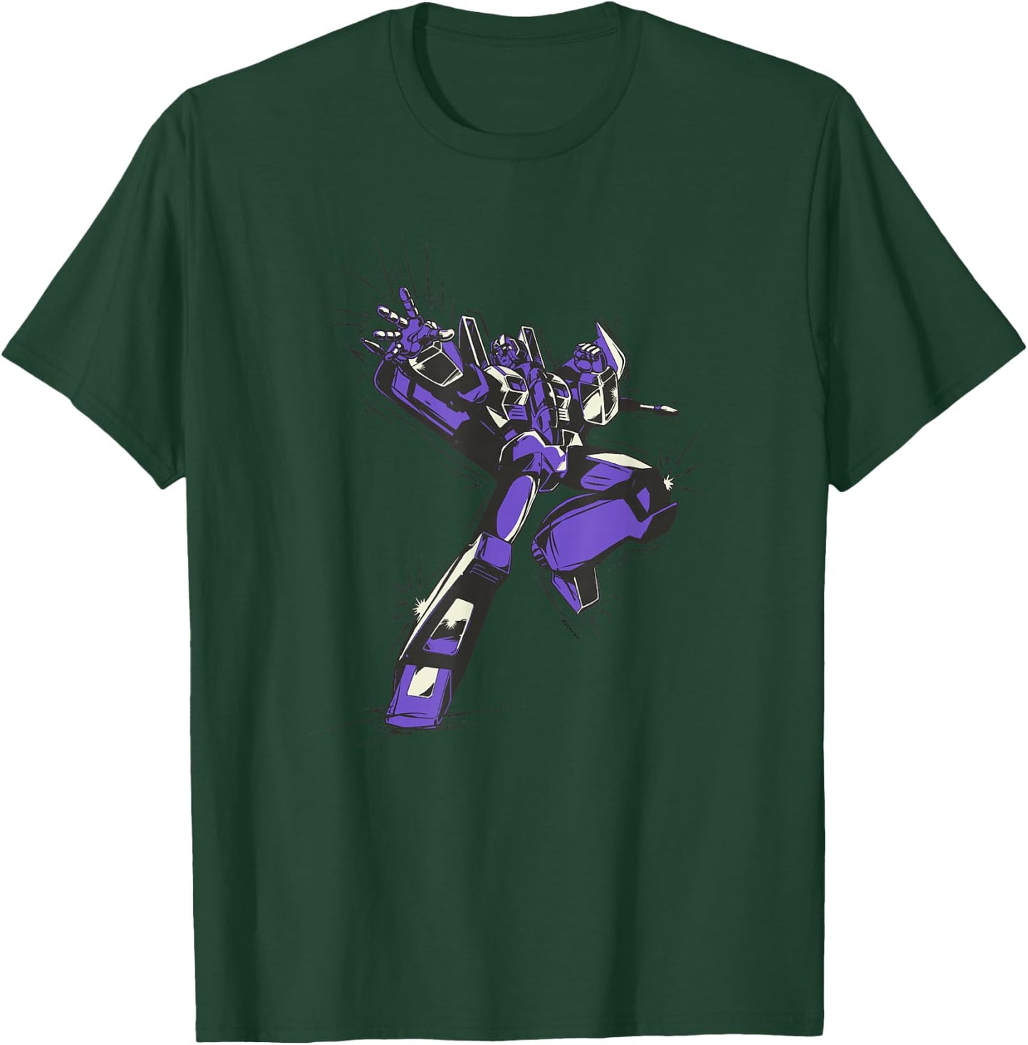 Transformers Starscream Battle Pose Japanese Comic Style T-Shirt - T-Shirt | Forest