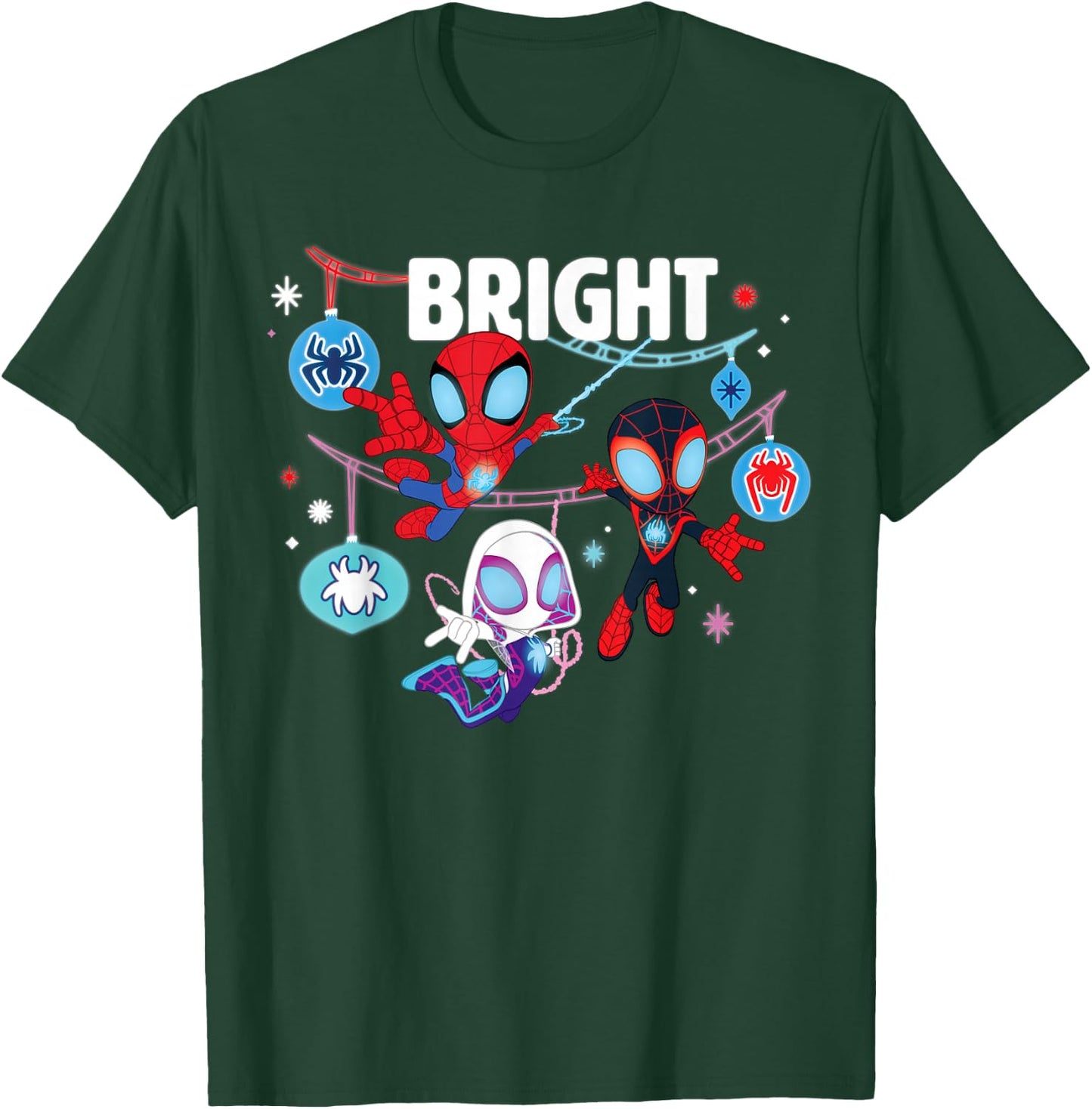 Marvel Spidey and His Amazing Friends Bright Christmas T-Shirt - T-Shirt | Forest