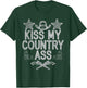 Kiss My Country Ass Western Gal Gunfighter Horse Lover Rider T-Shirt - T-Shirt | Forest