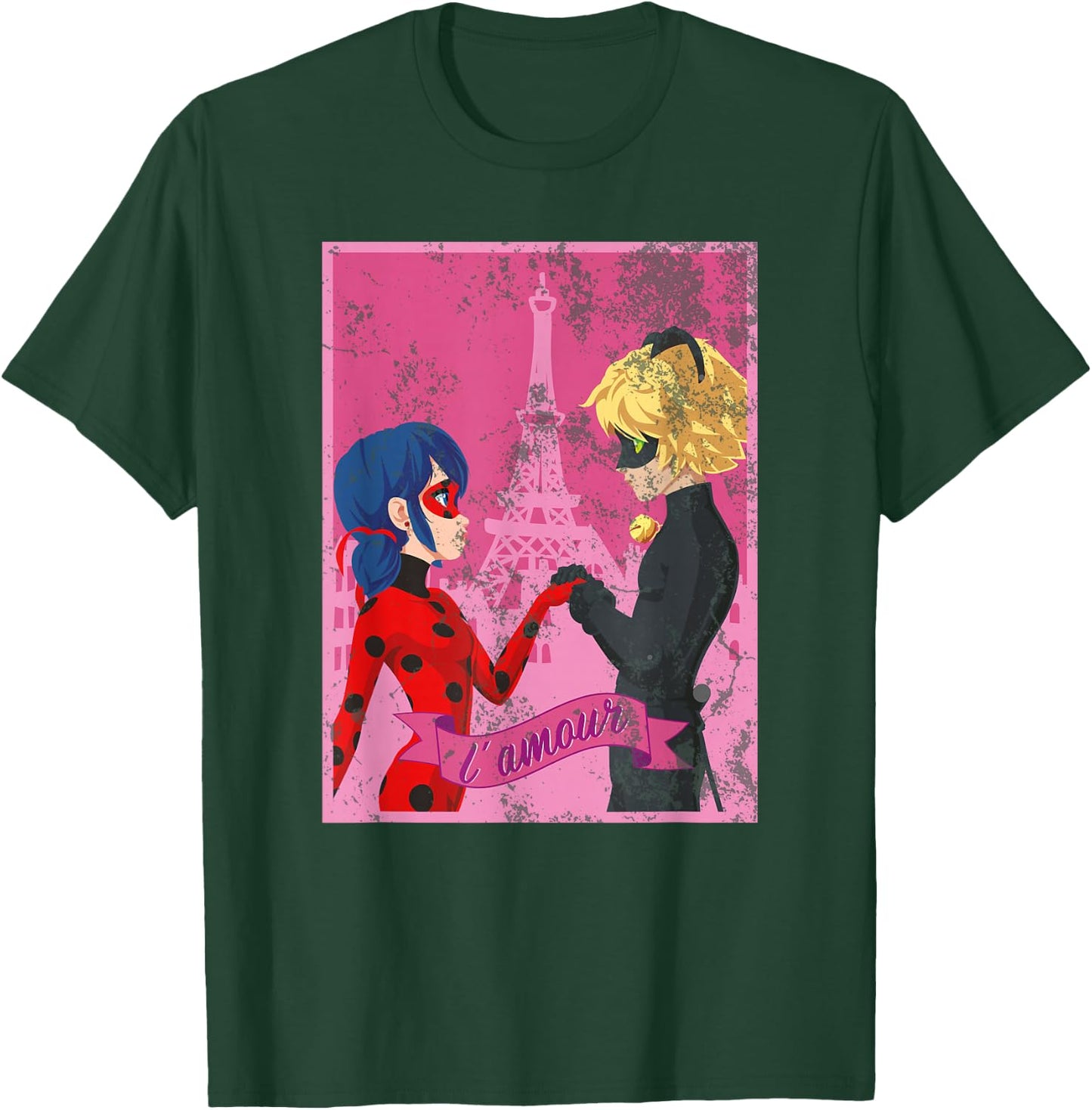 Miraculous Ladybug Vintage Collection Paris Love Small T-Shirt - T-Shirt | Forest