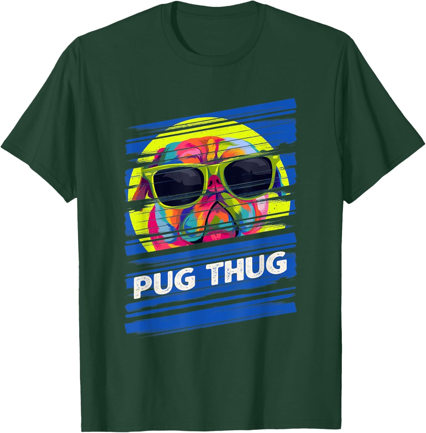 Pug Thug Dutch Bulldog Animal Pun Pug Owner Animal Meme Women T-Shirt - T-Shirt | Forest
