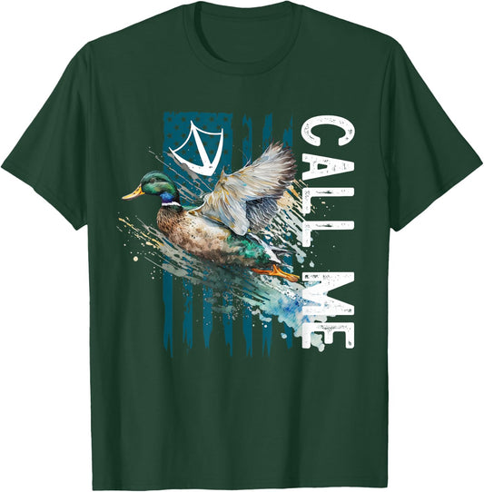 Call Me Mallard Duck Hunter Hunting Season Cute Duck Hunting T-Shirt - T-Shirt | Forest