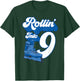 Rollin' Into 9 Roller Skating Birthday 12th Boy Kids Skate T-Shirt - T-Shirt | Forest