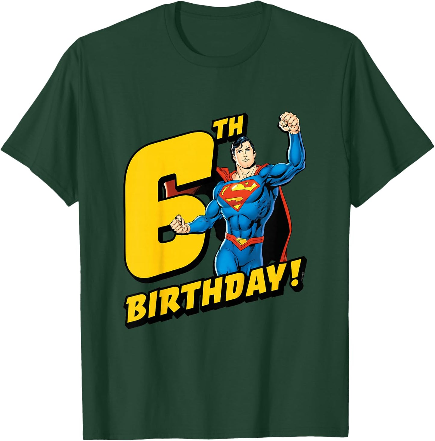 Kids Superman 6th Birthday T-Shirt - T-Shirt | Forest
