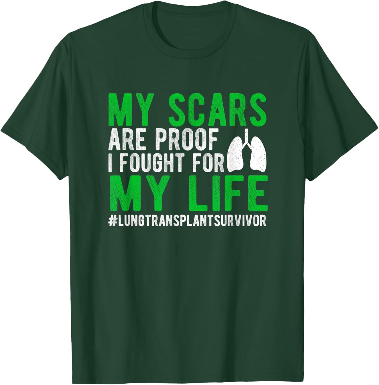 New Lung Transplant Recovery Lung Recipient Black Lung Transplant Survivor T-Shirt - T-Shirt | Forest