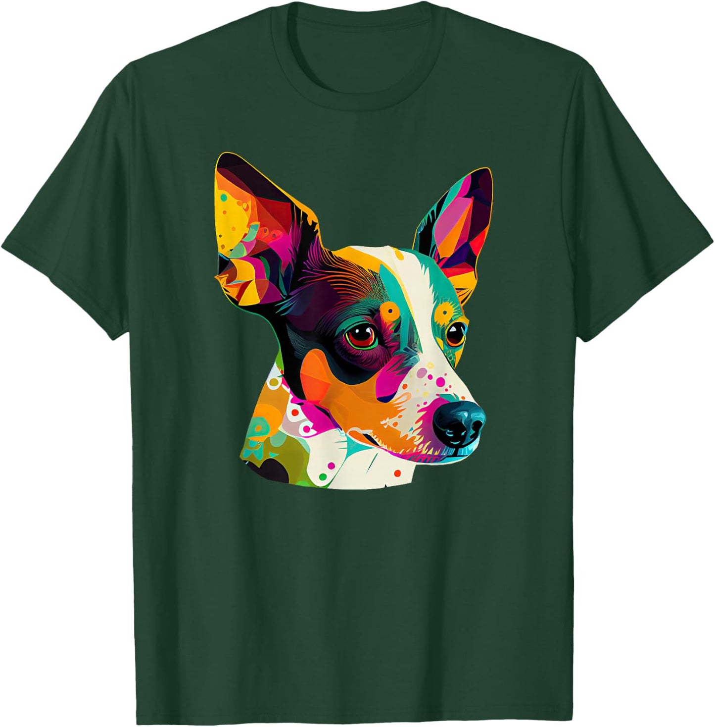 Rat Terrier Lover Pop Art Rat Terrier Dog T-Shirt - T-Shirt | Forest