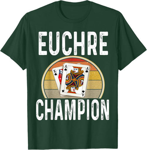 Euchre Champion Game Night Player Card Game Cards Retro