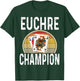 Euchre Champion Game Night Player Card Game Cards Retro T-Shirt - T-Shirt | Forest