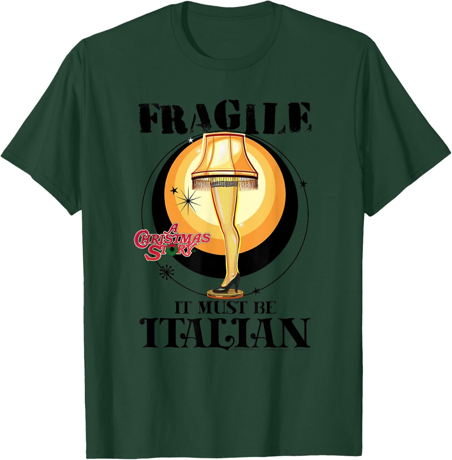 A Christmas Story Fragile It Must Be Italian Logo T-Shirt - T-Shirt | Forest