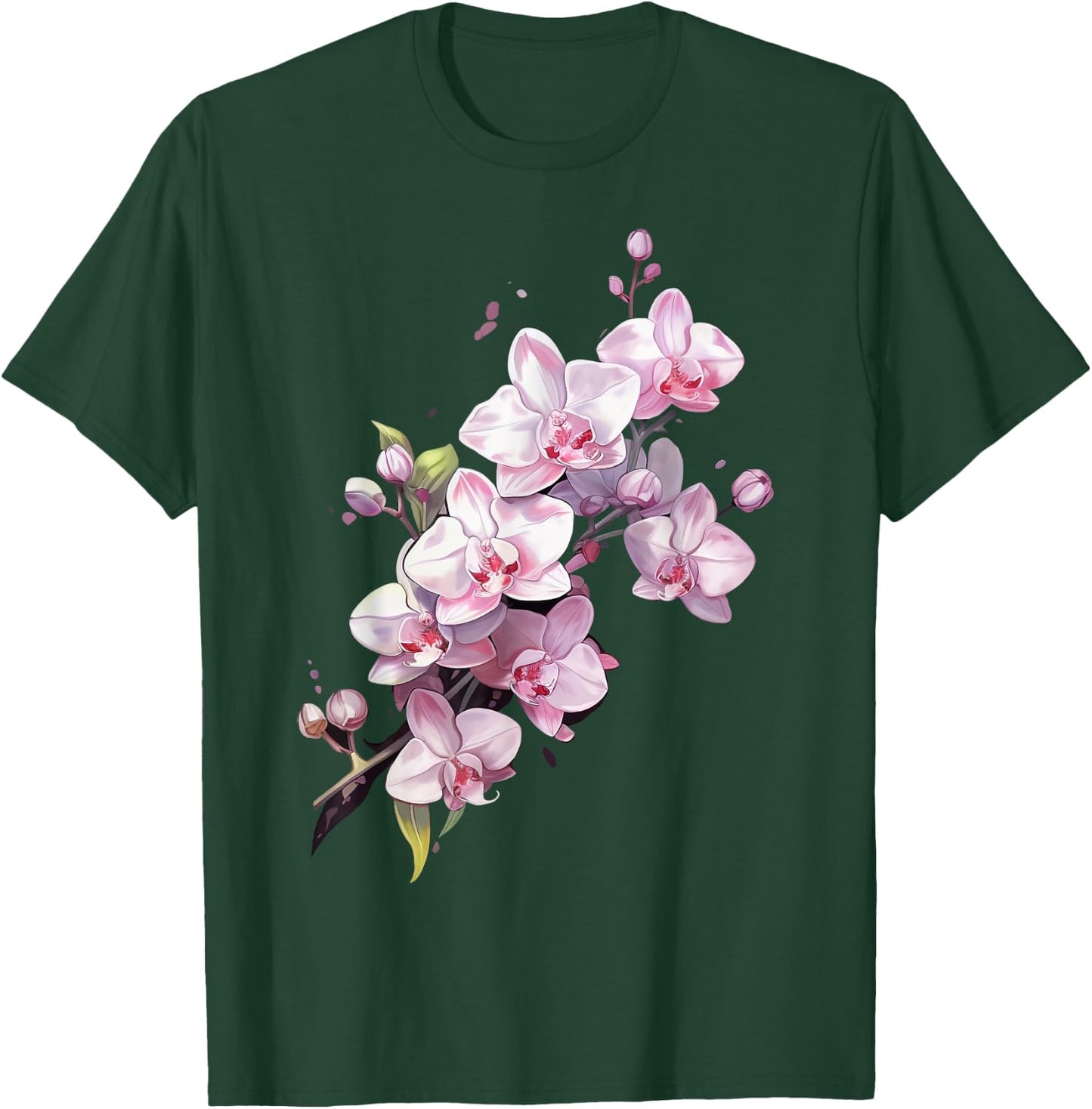 Beautiful Orchid Flower on floral Orchid T-Shirt - T-Shirt | Forest