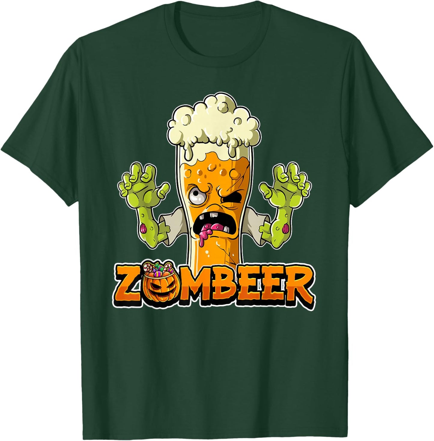 Zombeer Halloween Zombie T-Shirt - T-Shirt | Forest