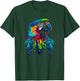 Rainbow Parrot | Beautiful Macaw | Cute Colorful Bird T-Shirt - T-Shirt | Forest