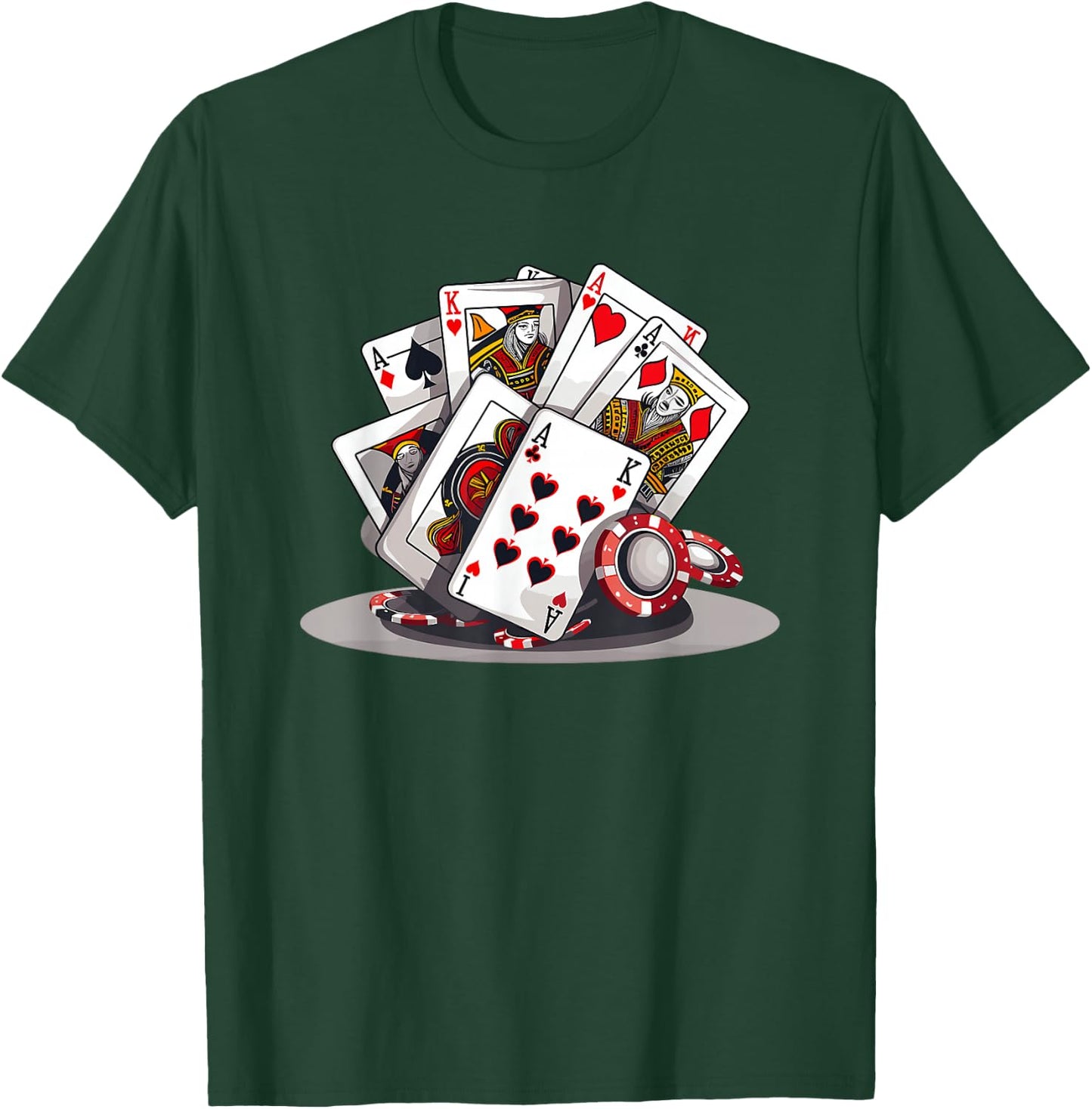Funny Poker Card Player Casino Gambler Poker T-Shirt - T-Shirt | Forest