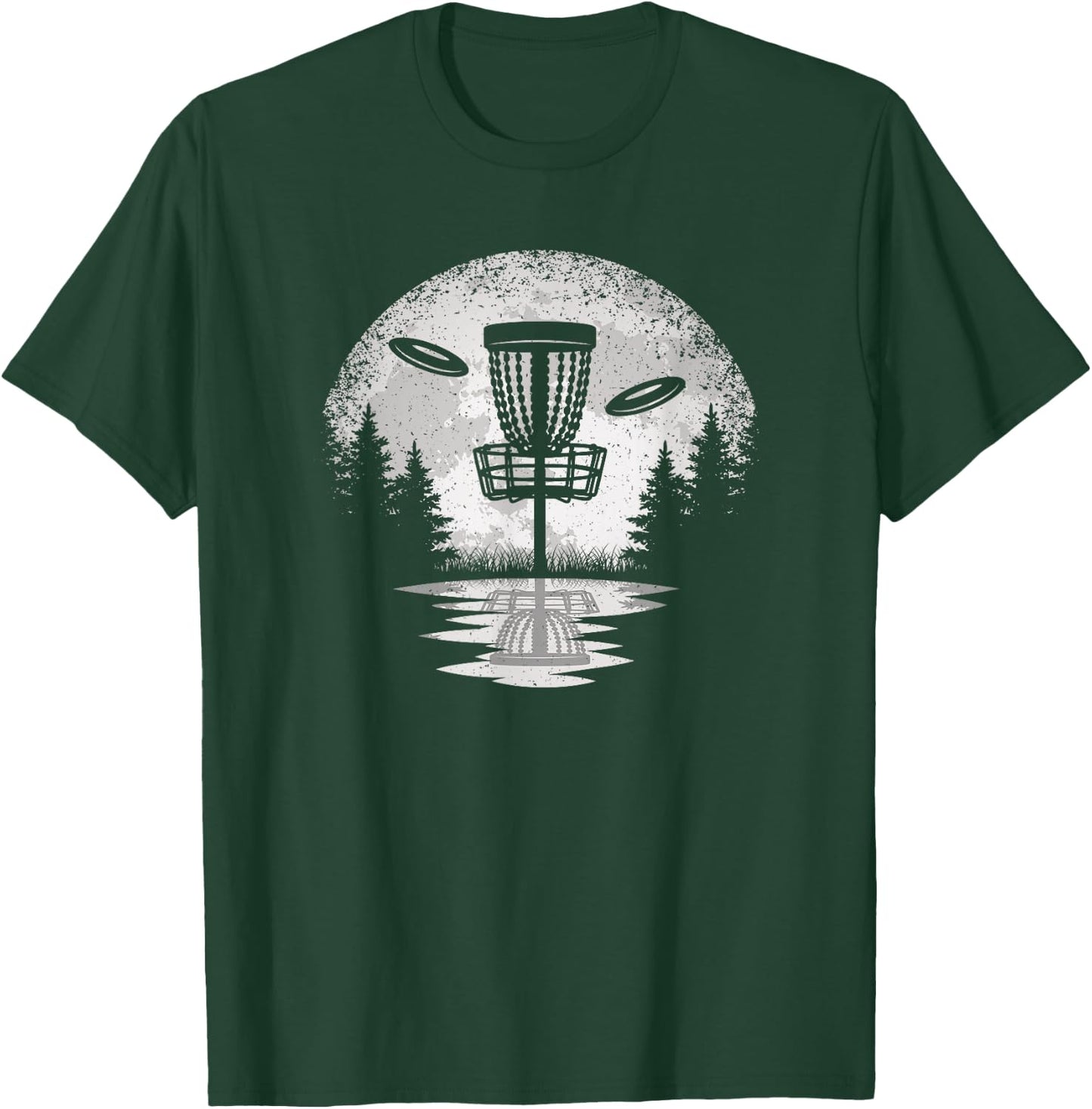 Vintage Disc Golf Basket Tree Frisbee Golf Lover Men Women T-Shirt - T-Shirt | Forest