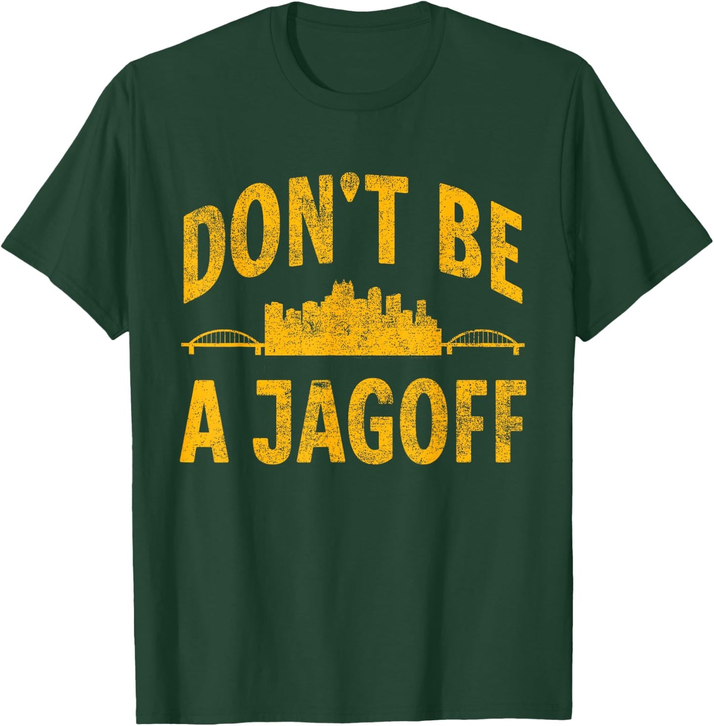 Funny Pittsburgh Jagoff Steel City Skyline 412 Home Vintage T-Shirt - T-Shirt | Forest