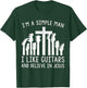 I'm A Simple Man I Like Guitars And Believe In Jesus T-Shirt - T-Shirt | Forest