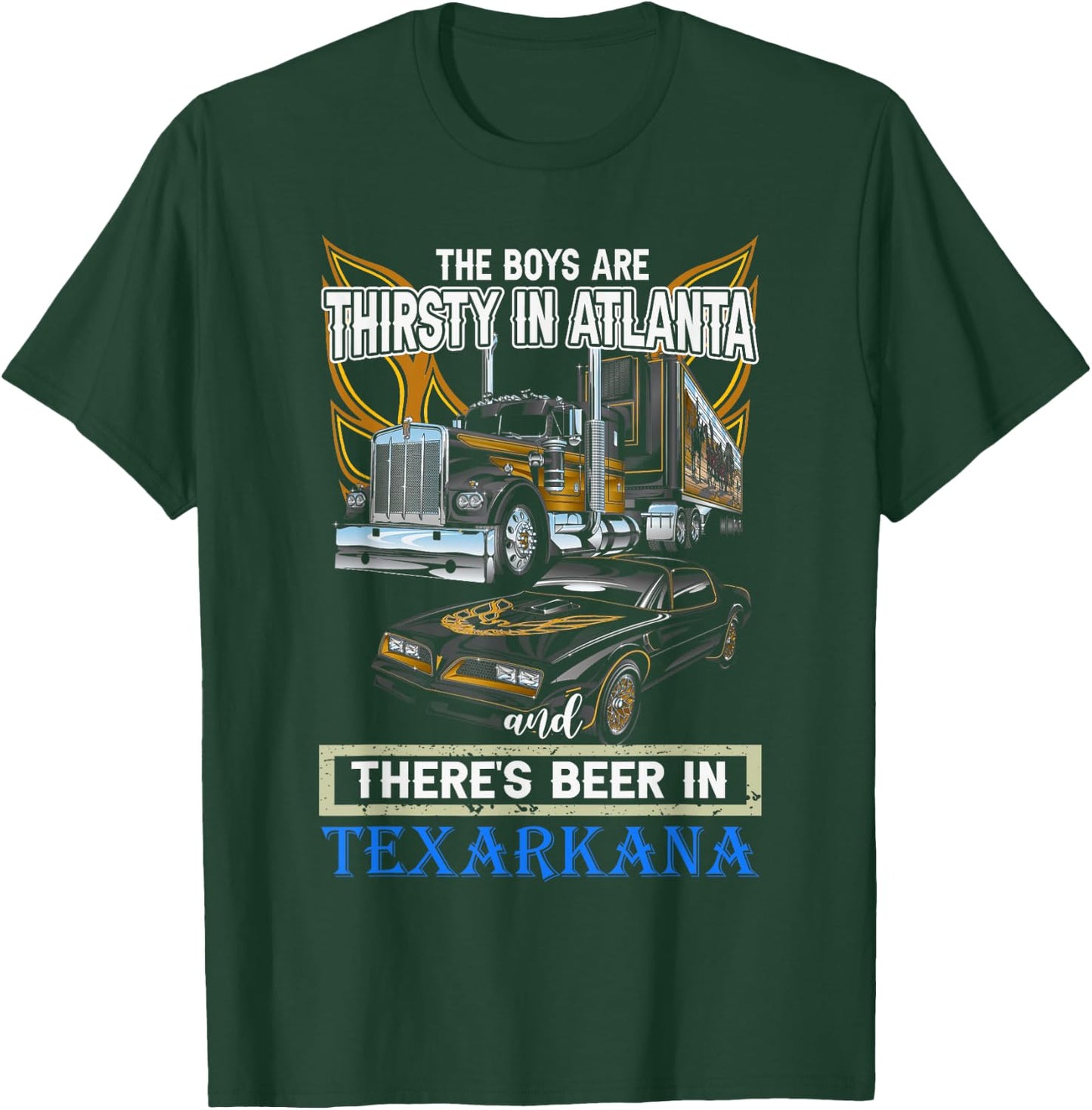 Vintage Trucking Bandit 1977 Snowman Classic Art Cars T-Shirt - T-Shirt | Forest
