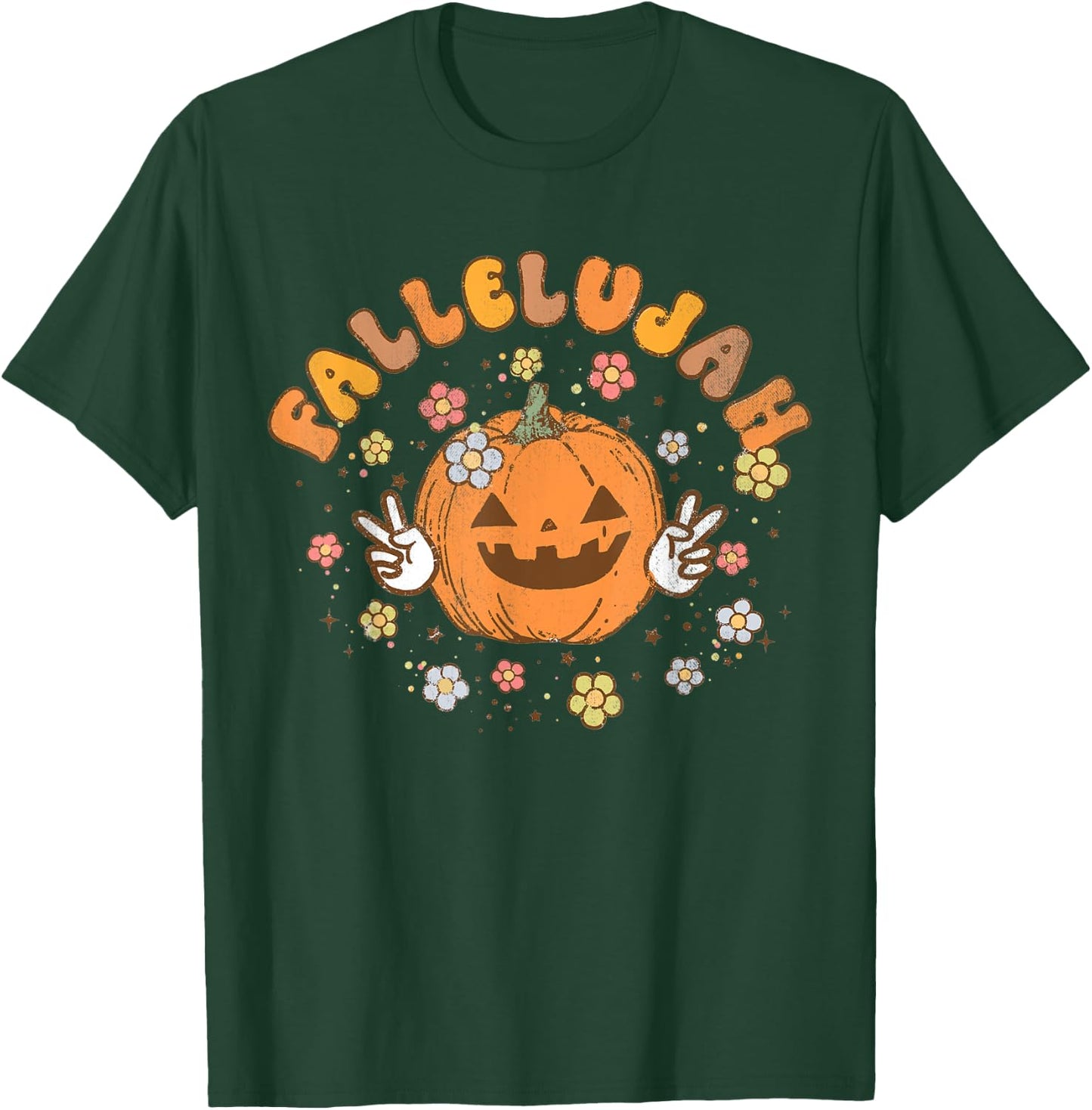 Fallelujah Costume, Funny Fall, Pumpkin Thanksgiving T-Shirt - T-Shirt | Forest