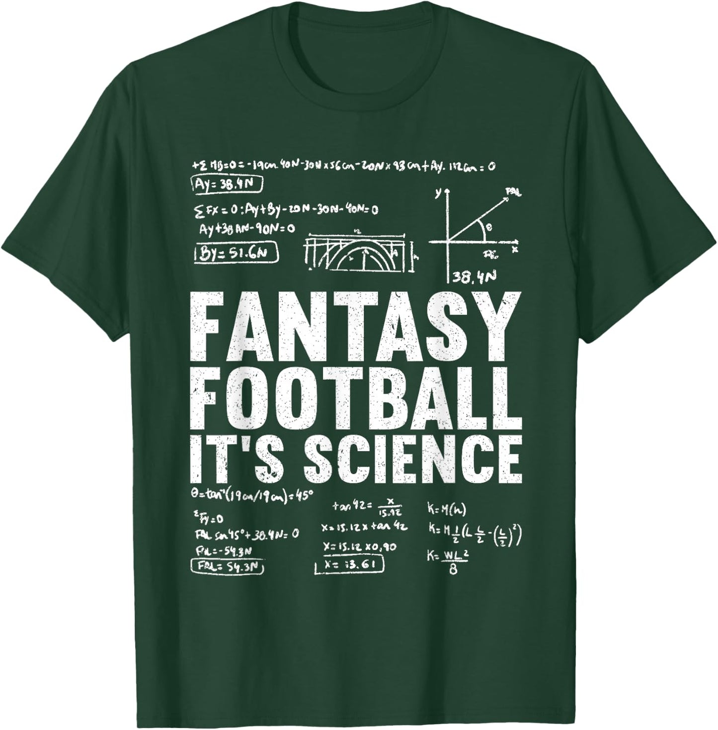 Fantasy Football It's Science | Draft Funny Fantasy Football T-Shirt - T-Shirt | Forest