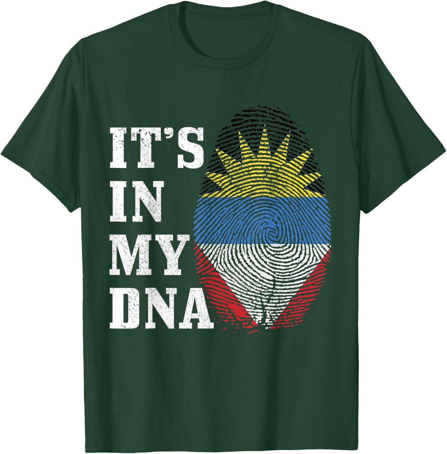 Antigua & Barbuda It's in My DNA Flag Pride Vintage T-Shirt - T-Shirt | Forest