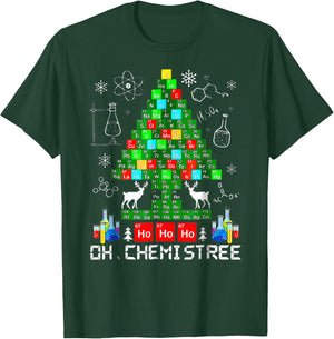 BORN Oh Chemistree Funny Science Christmas Tree Chemistry Chemist T-Shirt - T-Shirt | Forest