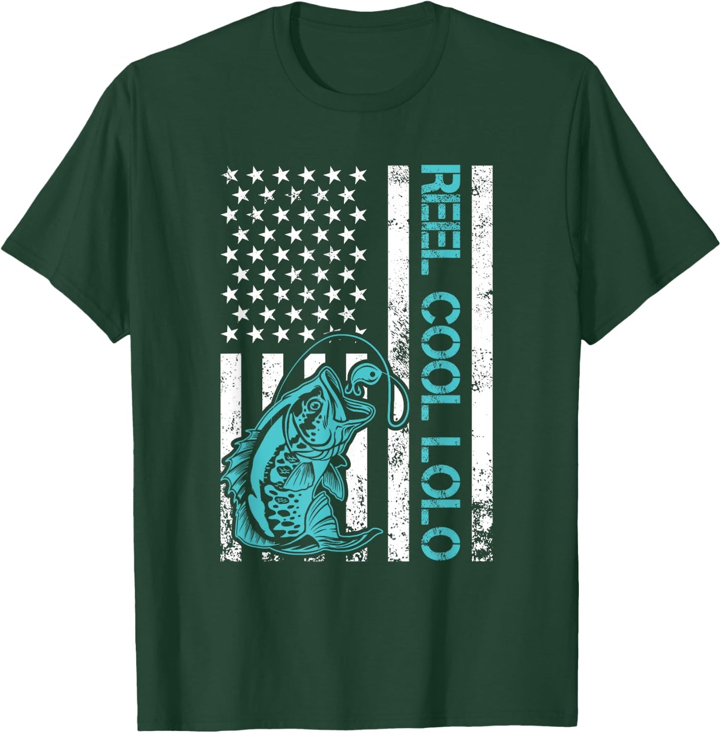 Reel Cool Lolo Fishing Shirt Funny Grandpa Father's Day T-Shirt - T-Shirt | Forest