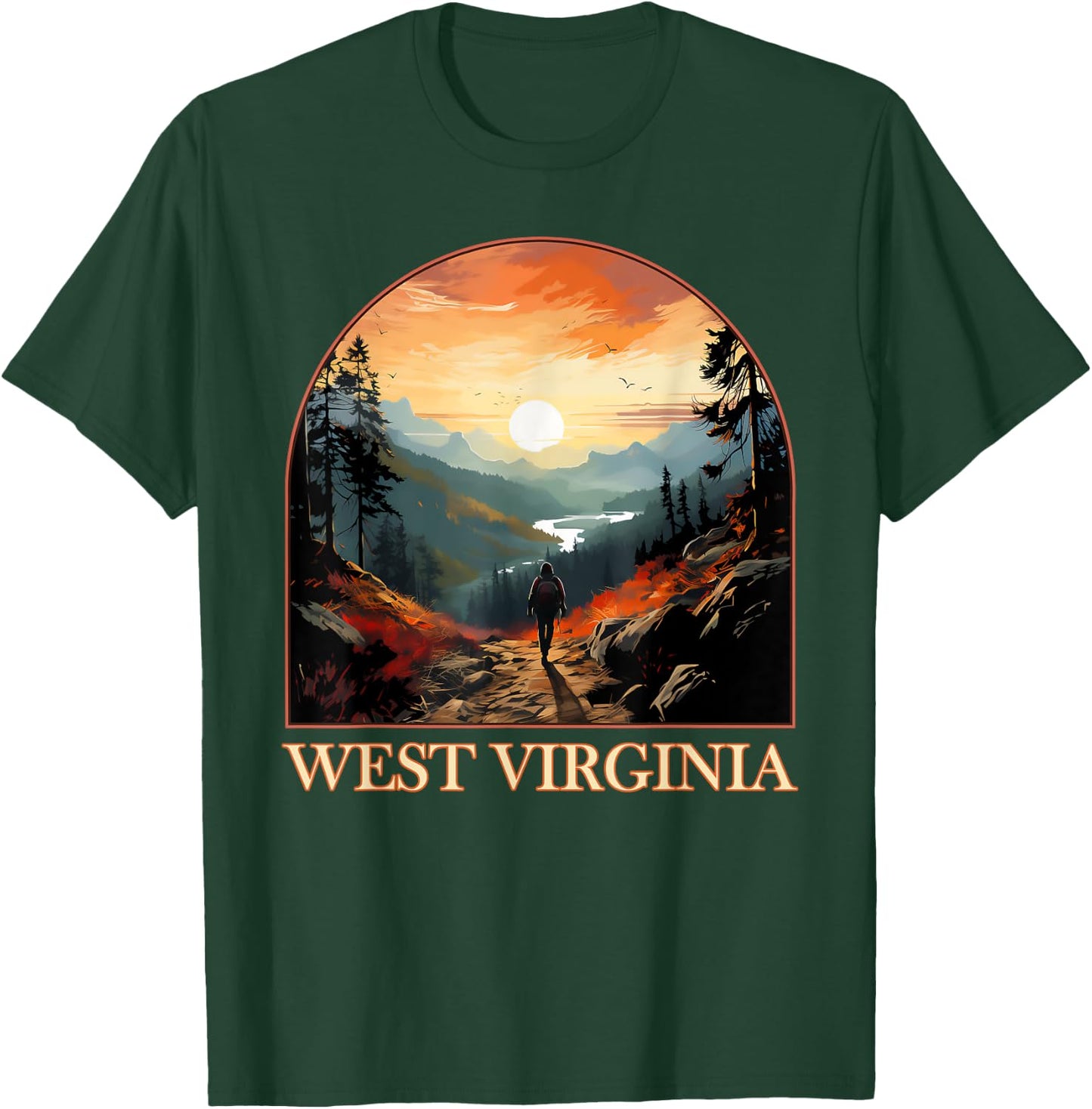 West Virginia WV Hiking Mountain State Pride T-Shirt - T-Shirt | Forest