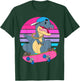 Skateboarding Dinosaur T-Rex Dino RAD Skateboard 80s Skater T-Shirt - T-Shirt | Forest