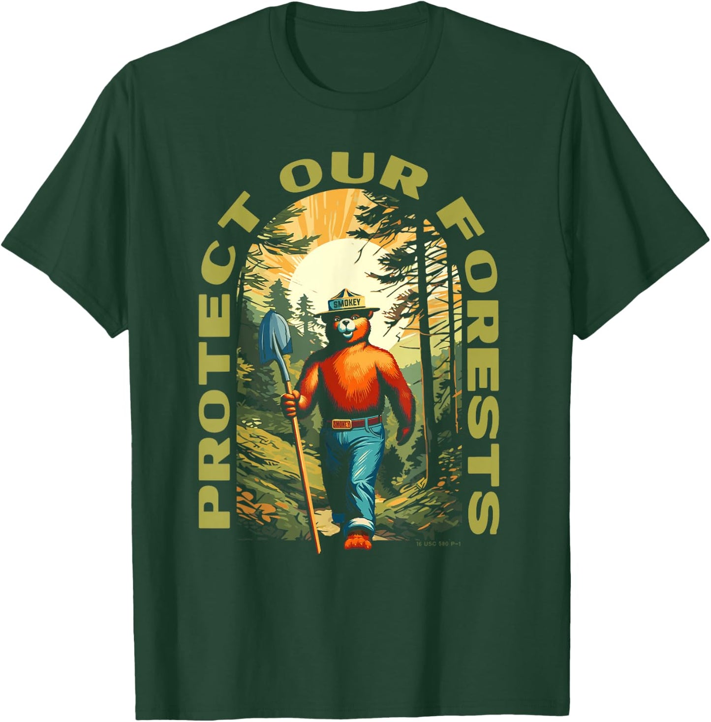 Hiking Smokey Bear Protect Our Forests Vintage T-Shirt - T-Shirt | Forest