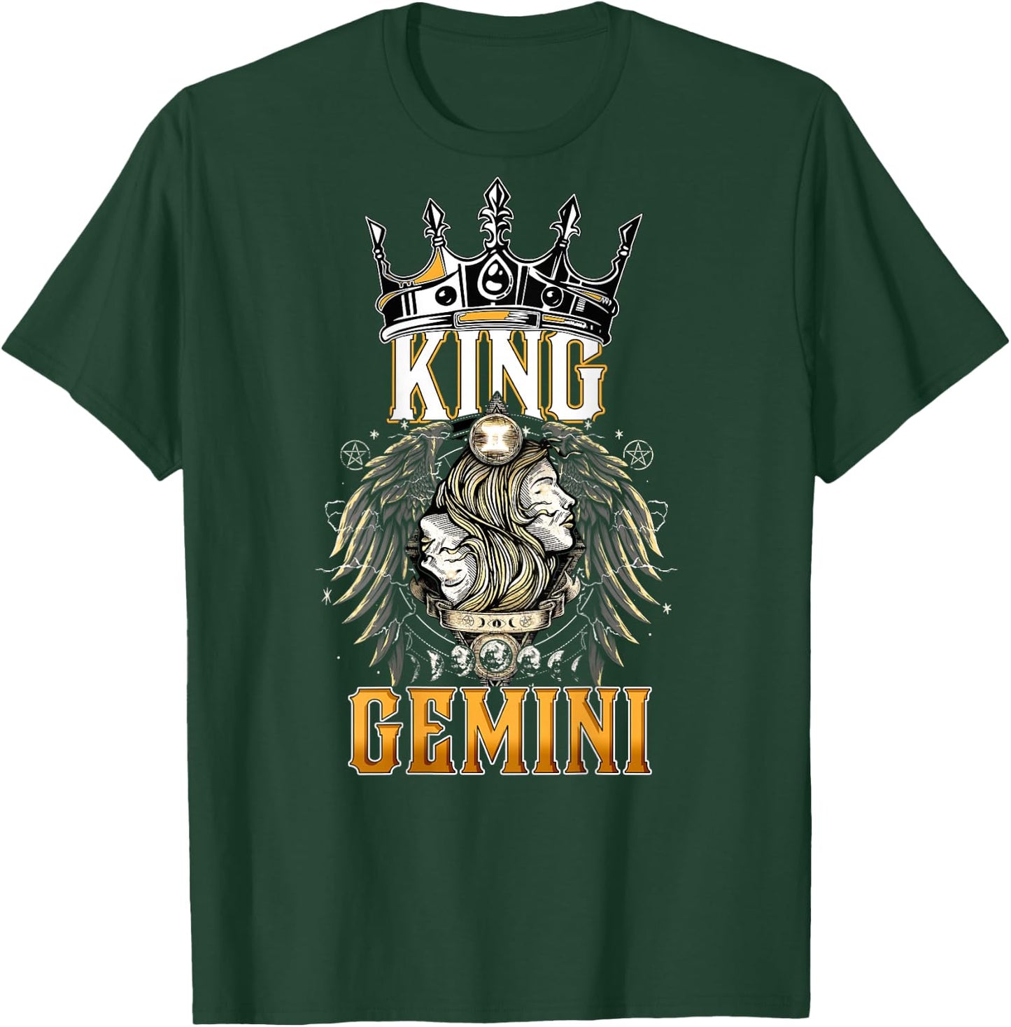 Happy Birthday Gemini King Black King Zodiac Birthday T-Shirt - T-Shirt | Forest