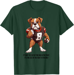Size of the dog in the fight, Football , Pitbull T-Shirt - T-Shirt | Forest