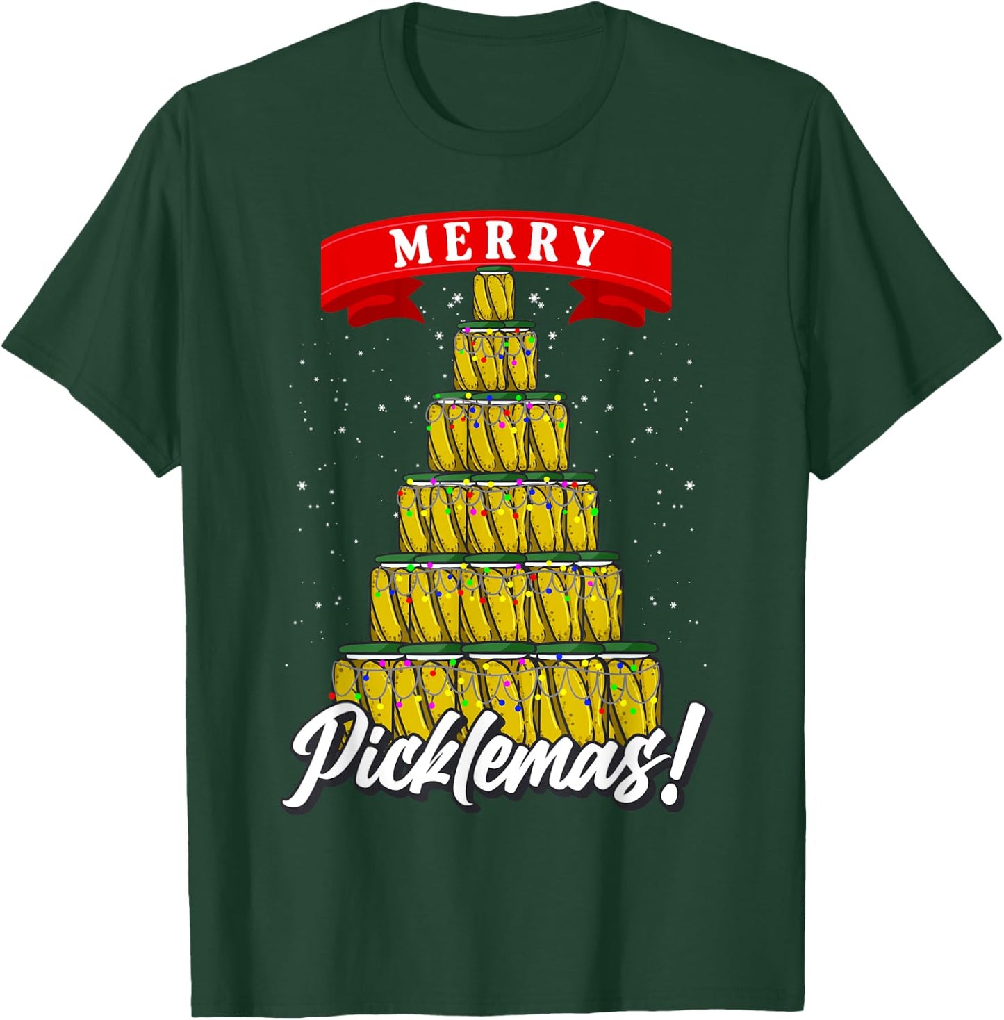 Pickle Gifts Men Women Fermentation Ugly Christmas Pickle T-Shirt - T-Shirt | Forest