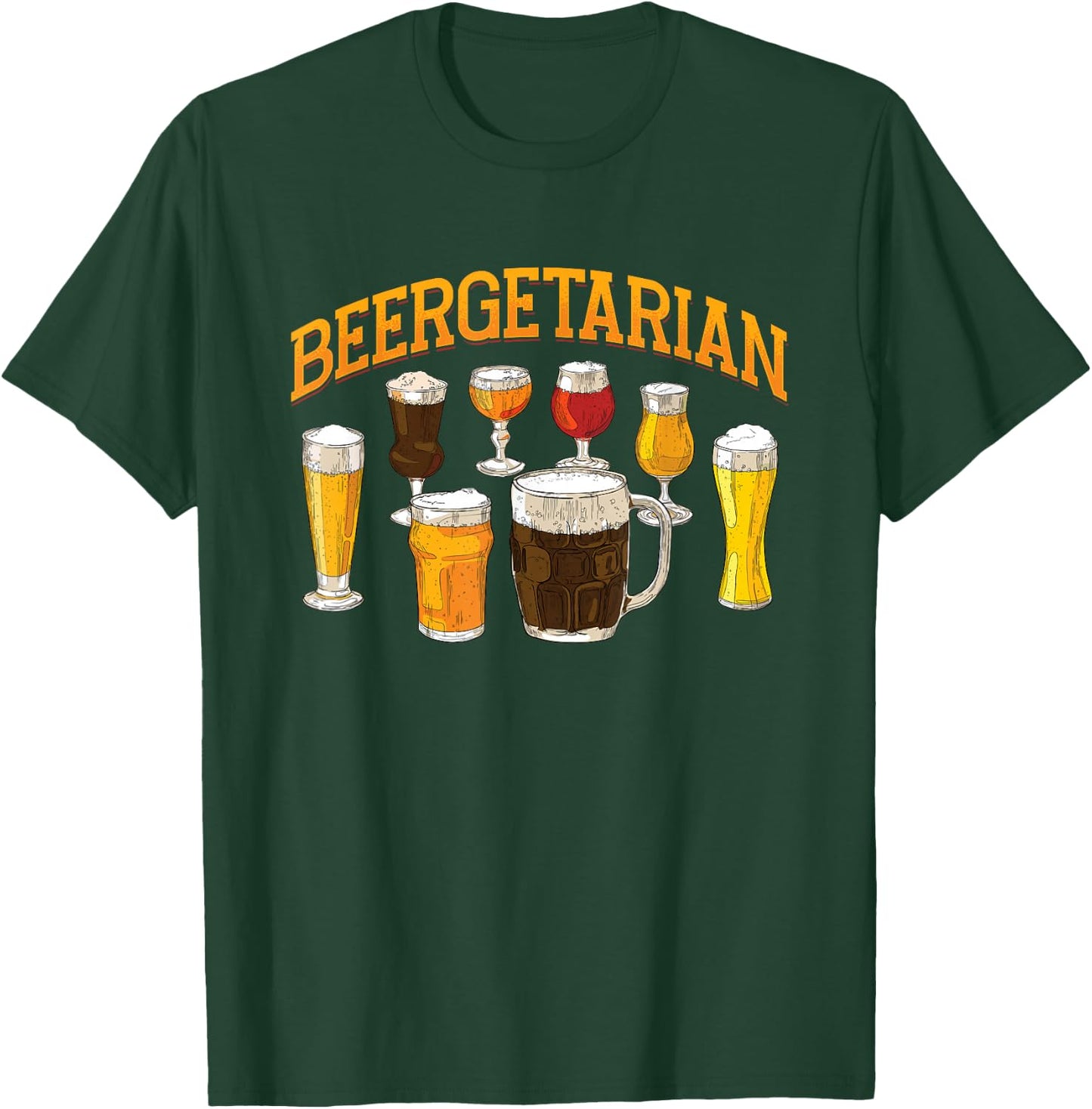 Funny Beergetarian | Craft Beer | Beer Drinker T-Shirt - T-Shirt | Forest