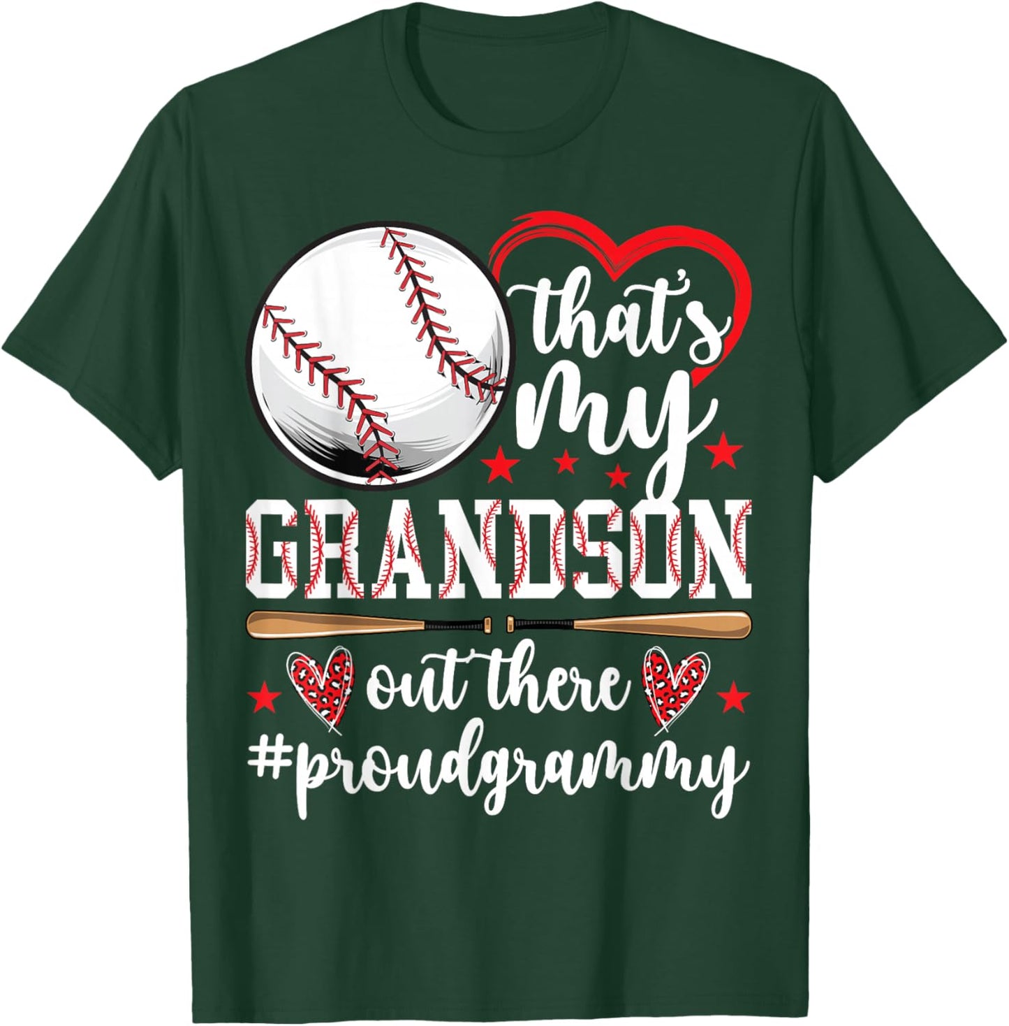 That's My Grandson Baseball Grammy Of A Baseball Player T-Shirt - T-Shirt | Forest