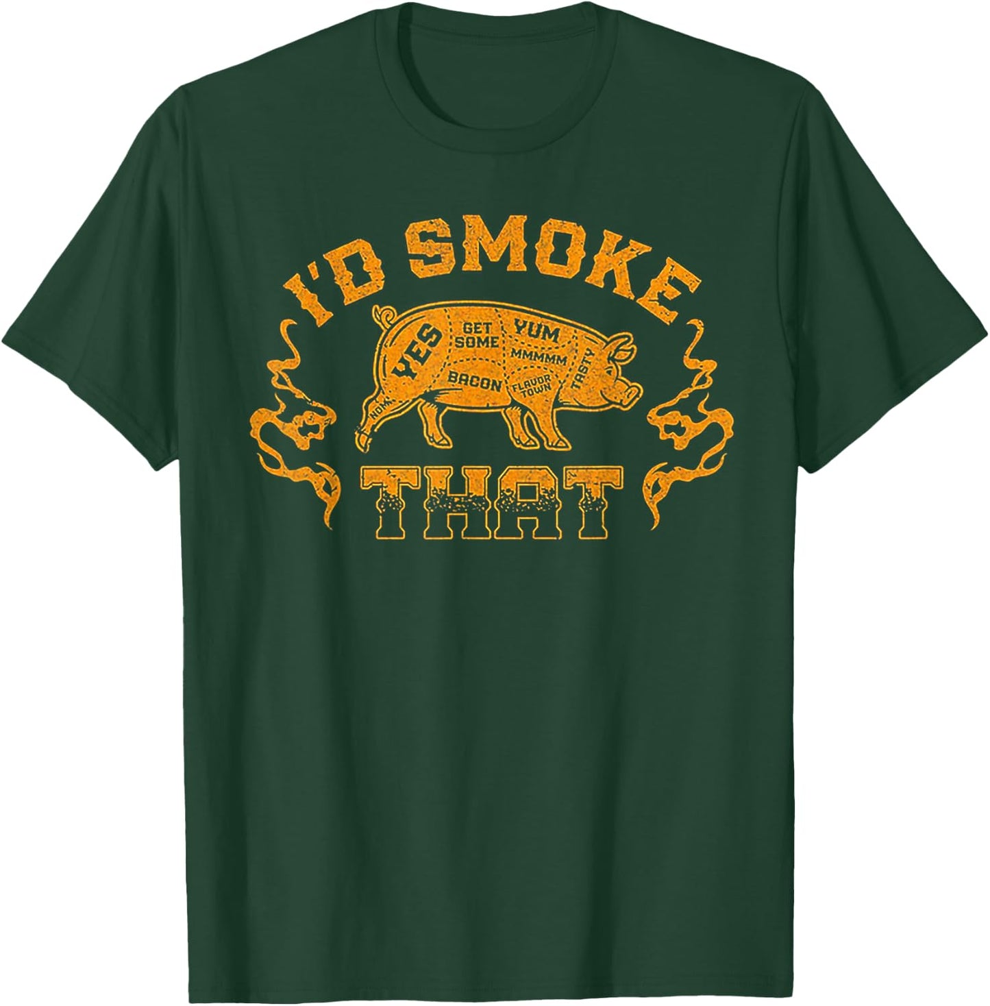 I'd Smoke That Pig Grill BBQ Meat T-Shirt - T-Shirt | Forest