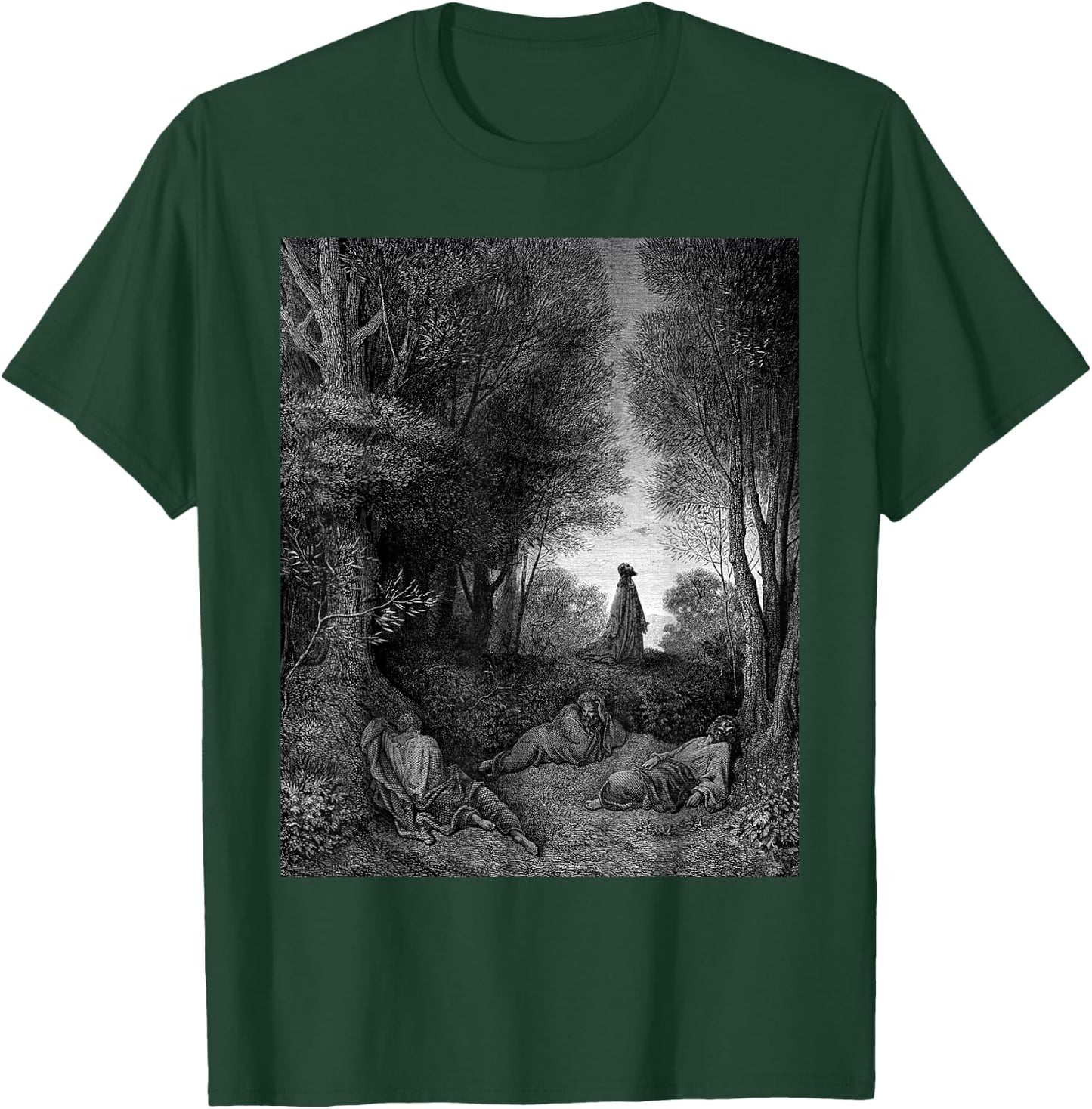 Jesus Praying in the Garden Gustave Dore Biblical Art T-Shirt - T-Shirt | Forest