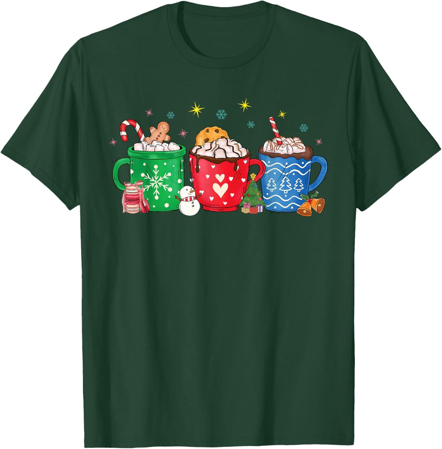 Christmas Hot Chocolate Cup Peppermint Mocha T-Shirt - T-Shirt | Forest