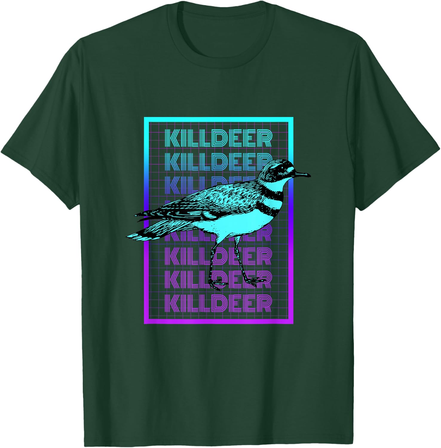 Killdeer Bird Vintage Retro Killdeer T-Shirt - T-Shirt | Forest