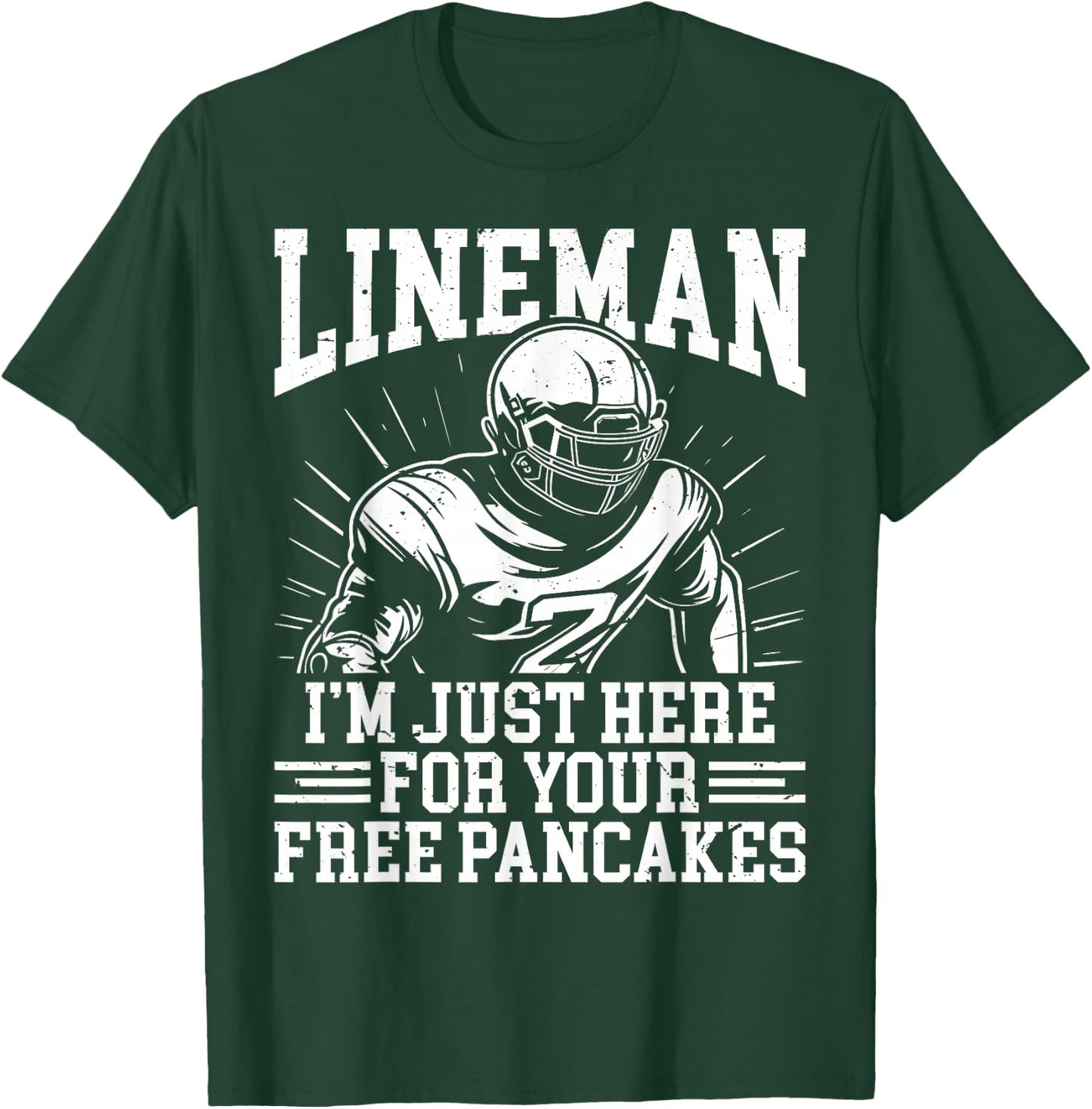 Offensive Lineman Gloves O Line American Football Player T-Shirt - T-Shirt | Forest