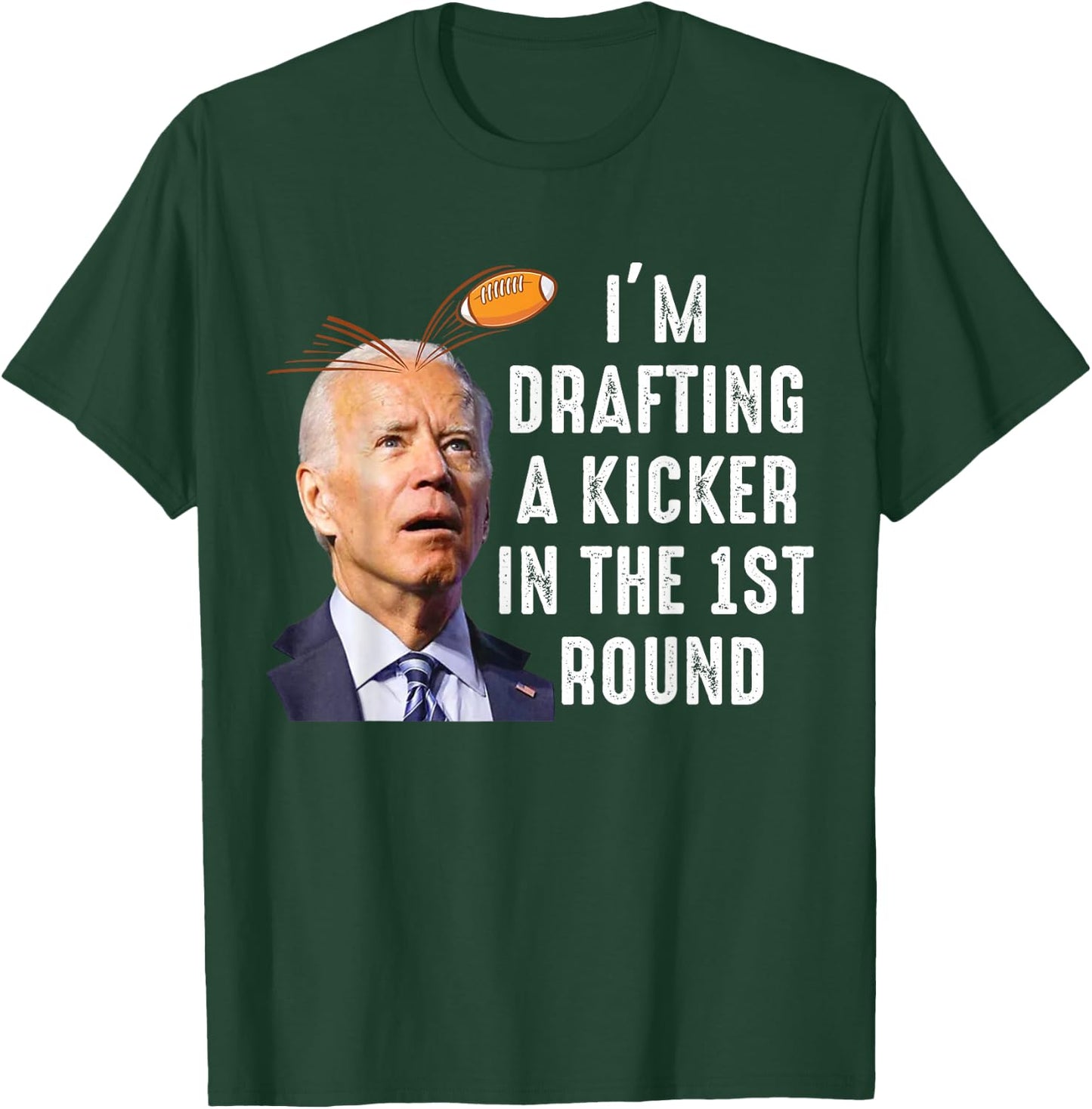Confused Drafting Kicker Funny Fantasy Football Draft Party T-Shirt - T-Shirt | Forest