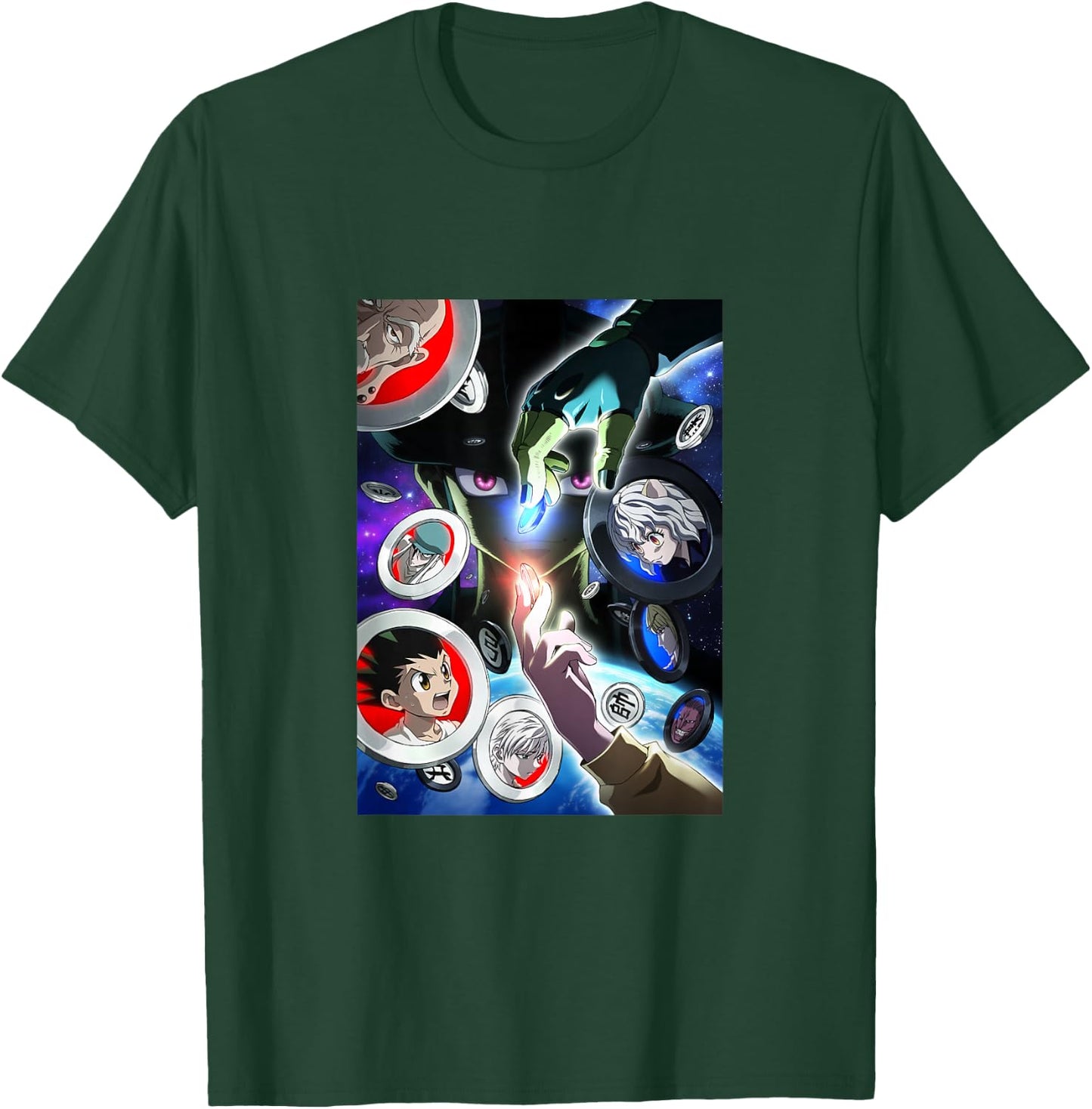Hunter X Hunter Characters and Coin T-Shirt - T-Shirt | Forest